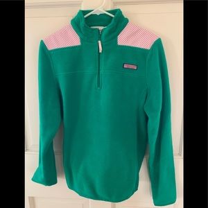 Vineyard Vines Green Fleece Shep Shirt  like new.